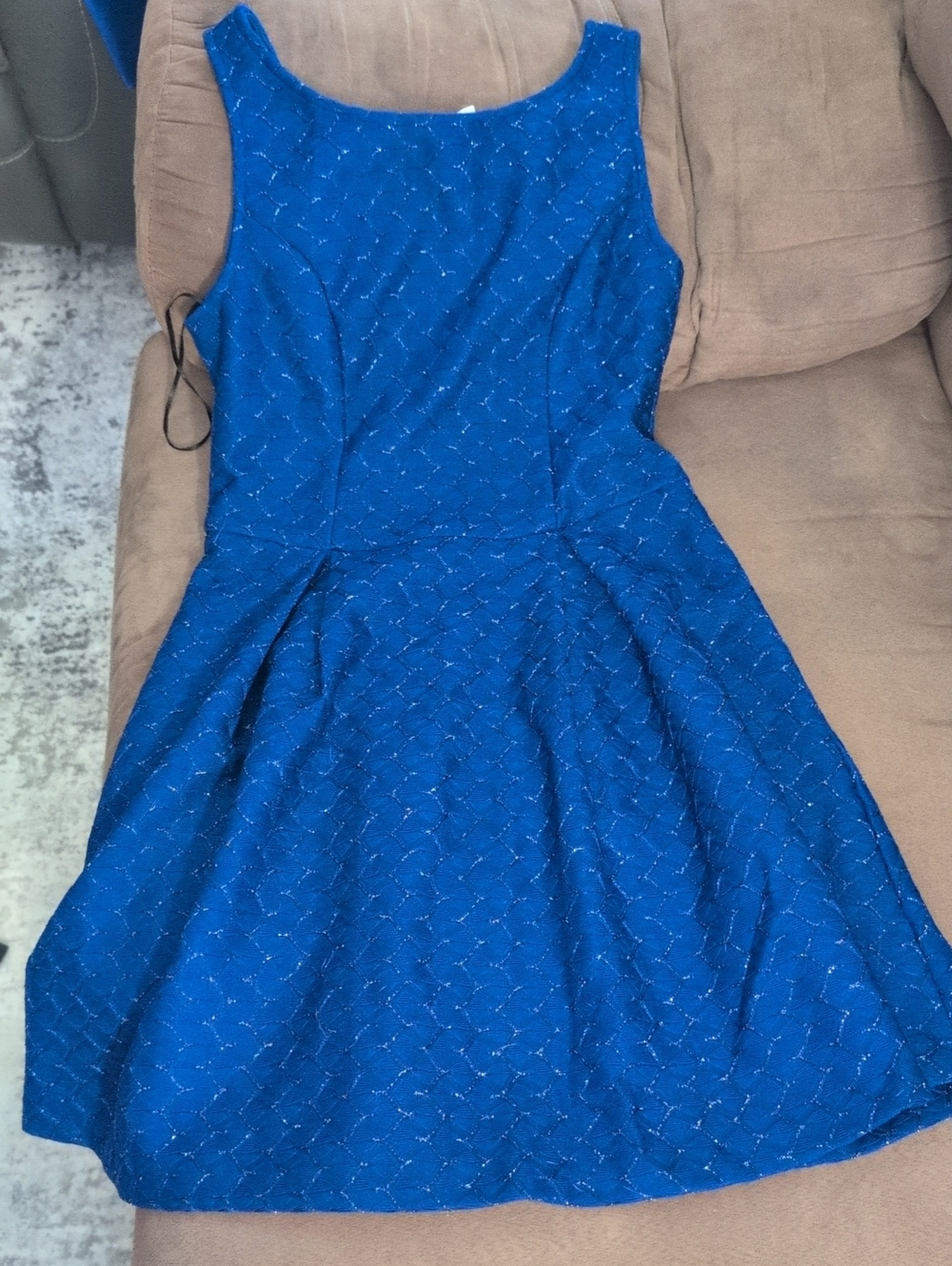 Women's Blue Sleeveless Fit-and-Flare Dress nWT Ark And company Small S